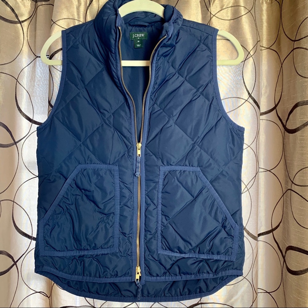 J CREW Navy Puffer Vest